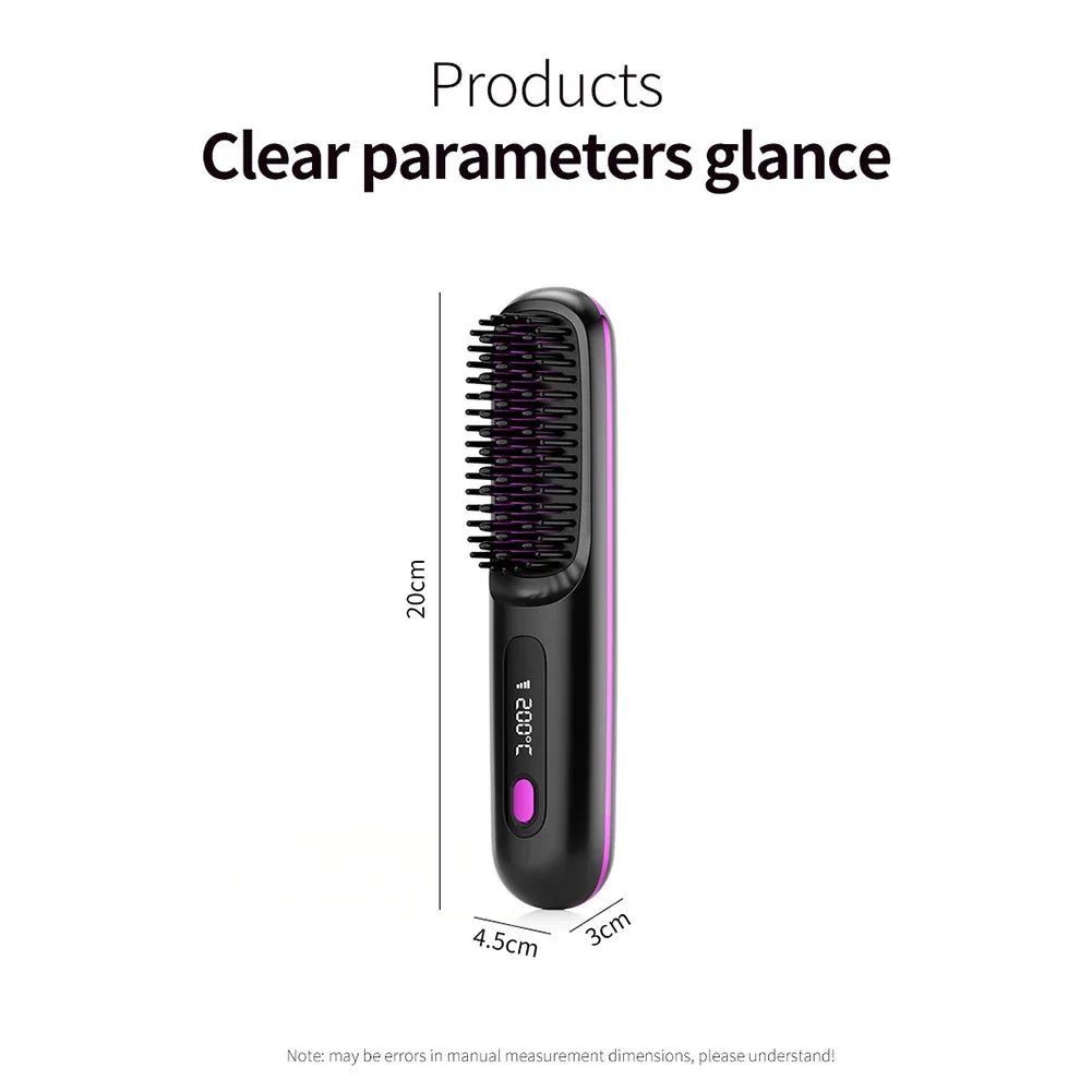 Cordless Hair Straightener Brush